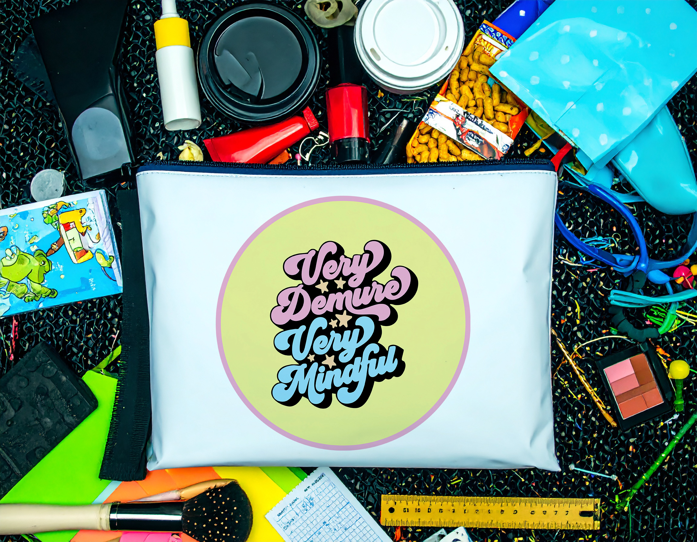 "Mindful Demure" Zipper Bag