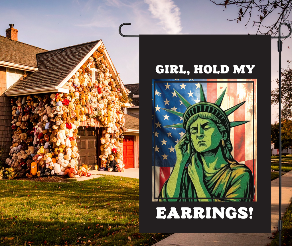 "Angry Lady Liberty" Yard Flag
