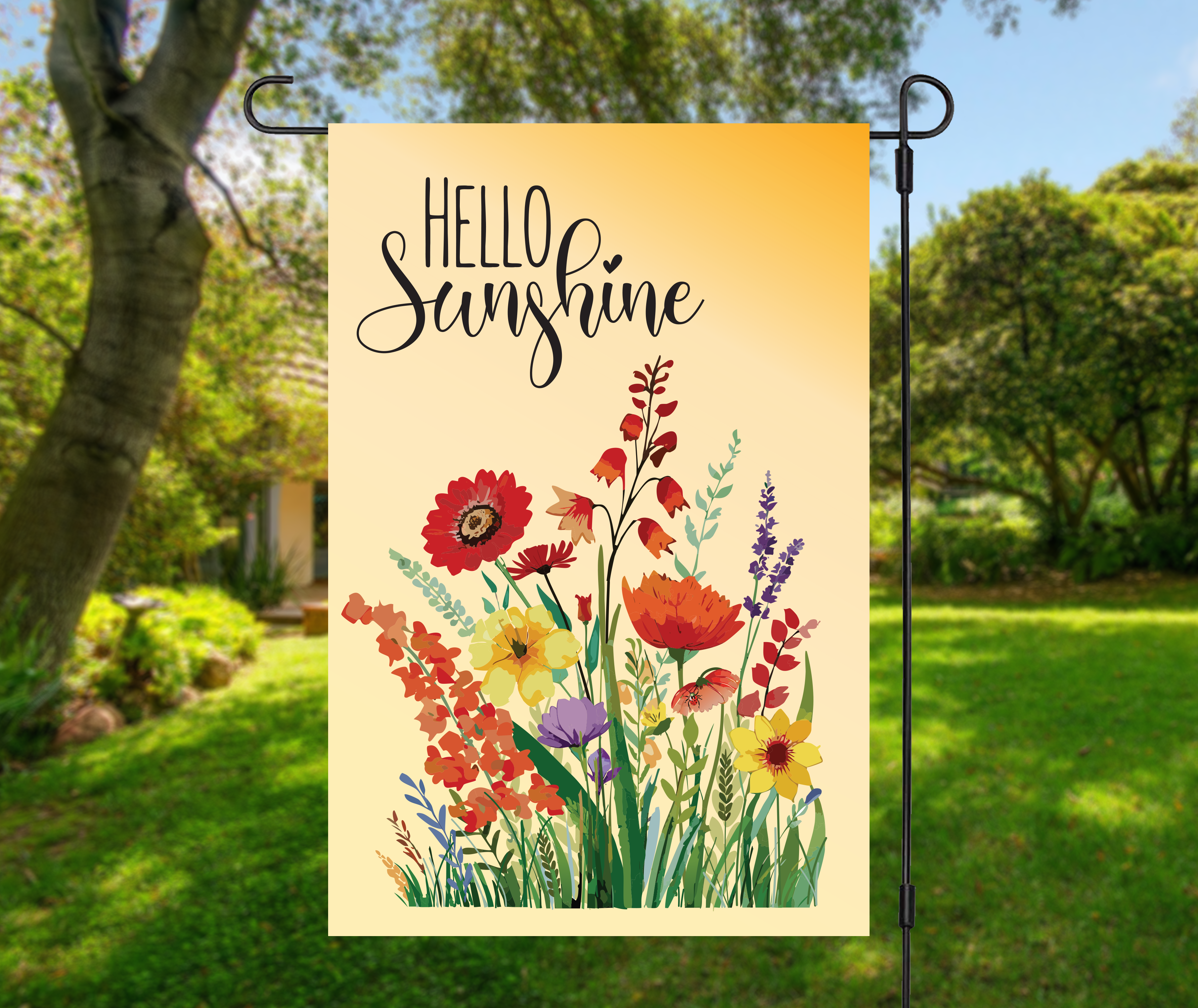 "Hello Sunshine" Yard Flag