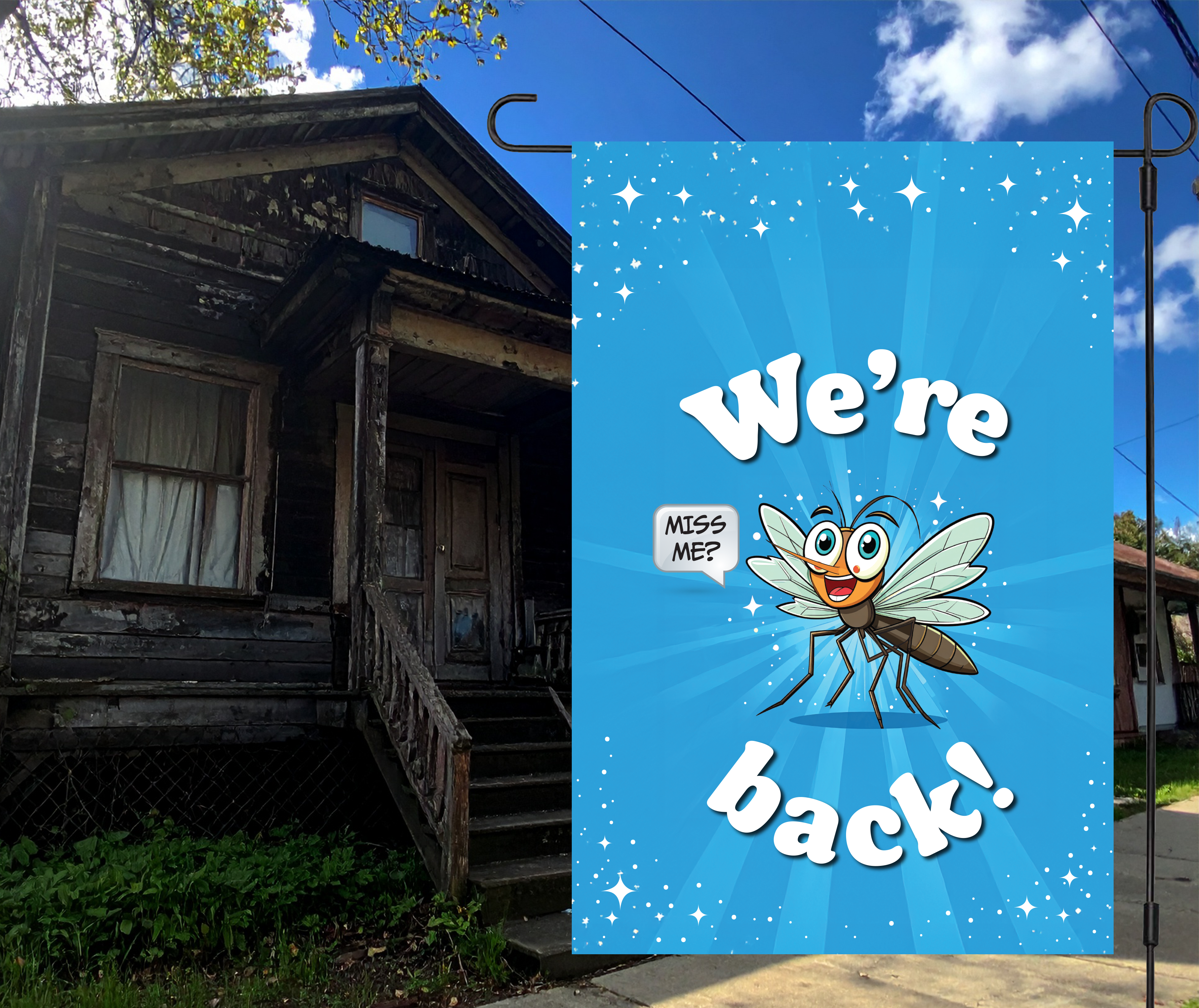 "Mosquito Season" Yard Flag