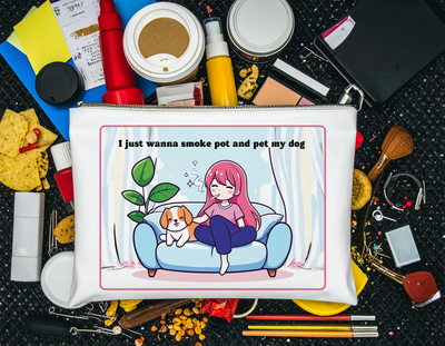 "Stoner and Dog Lover" Zipper Bag