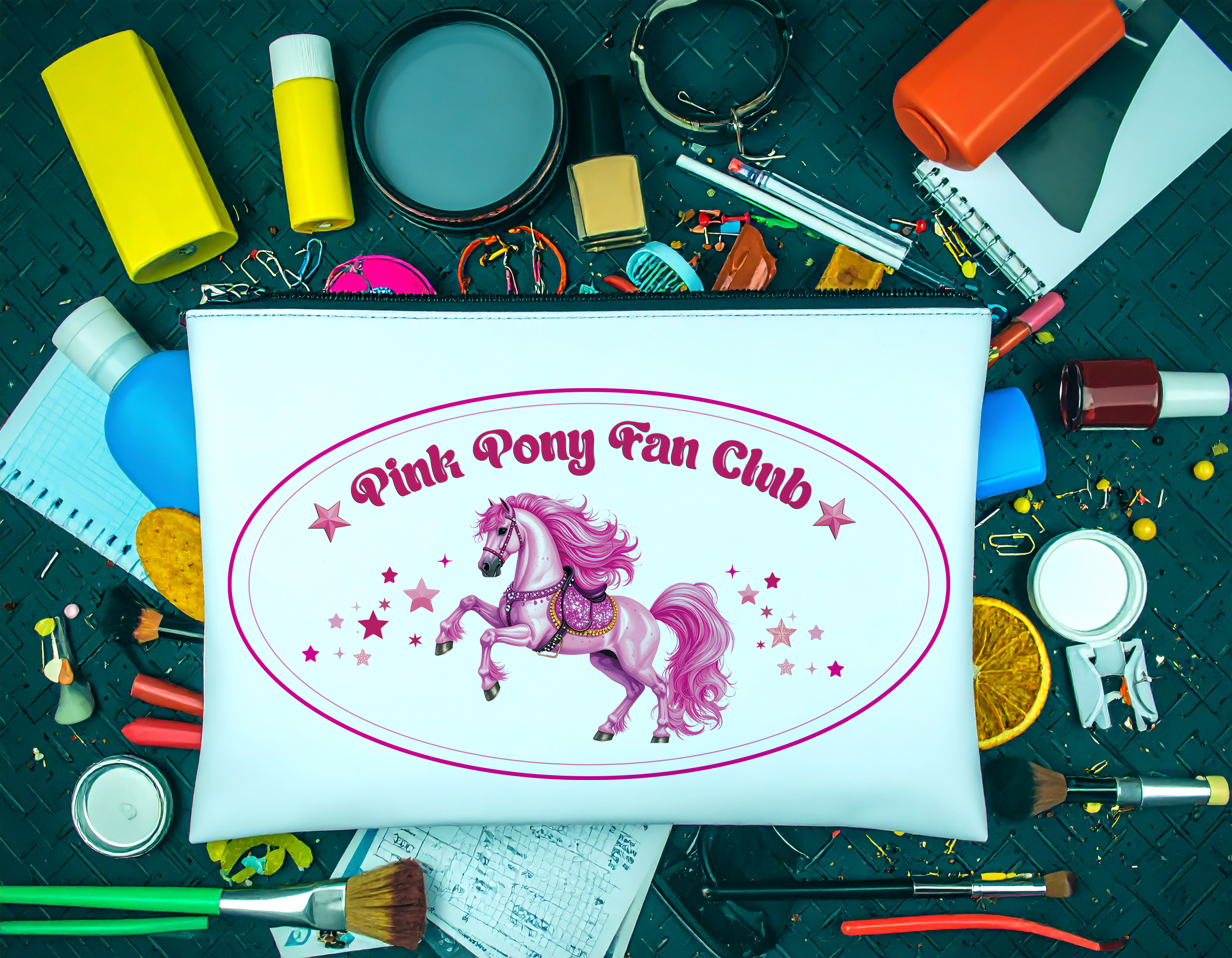 "Pink Pony Fan Club" Zipper Bag