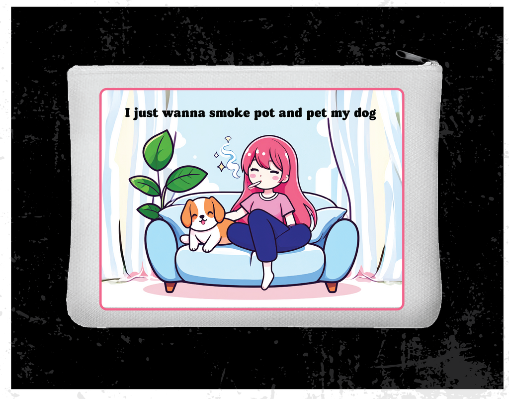 "Stoner and Dog Lover" Zipper Bag