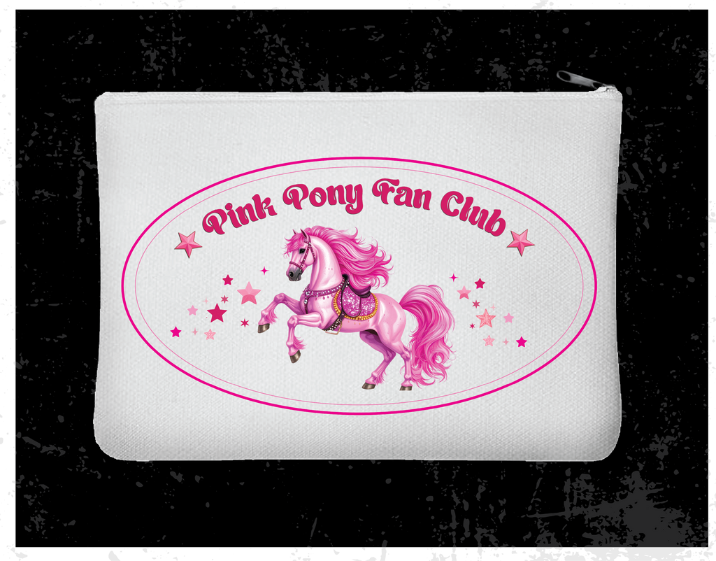 "Pink Pony Fan Club" Zipper Bag